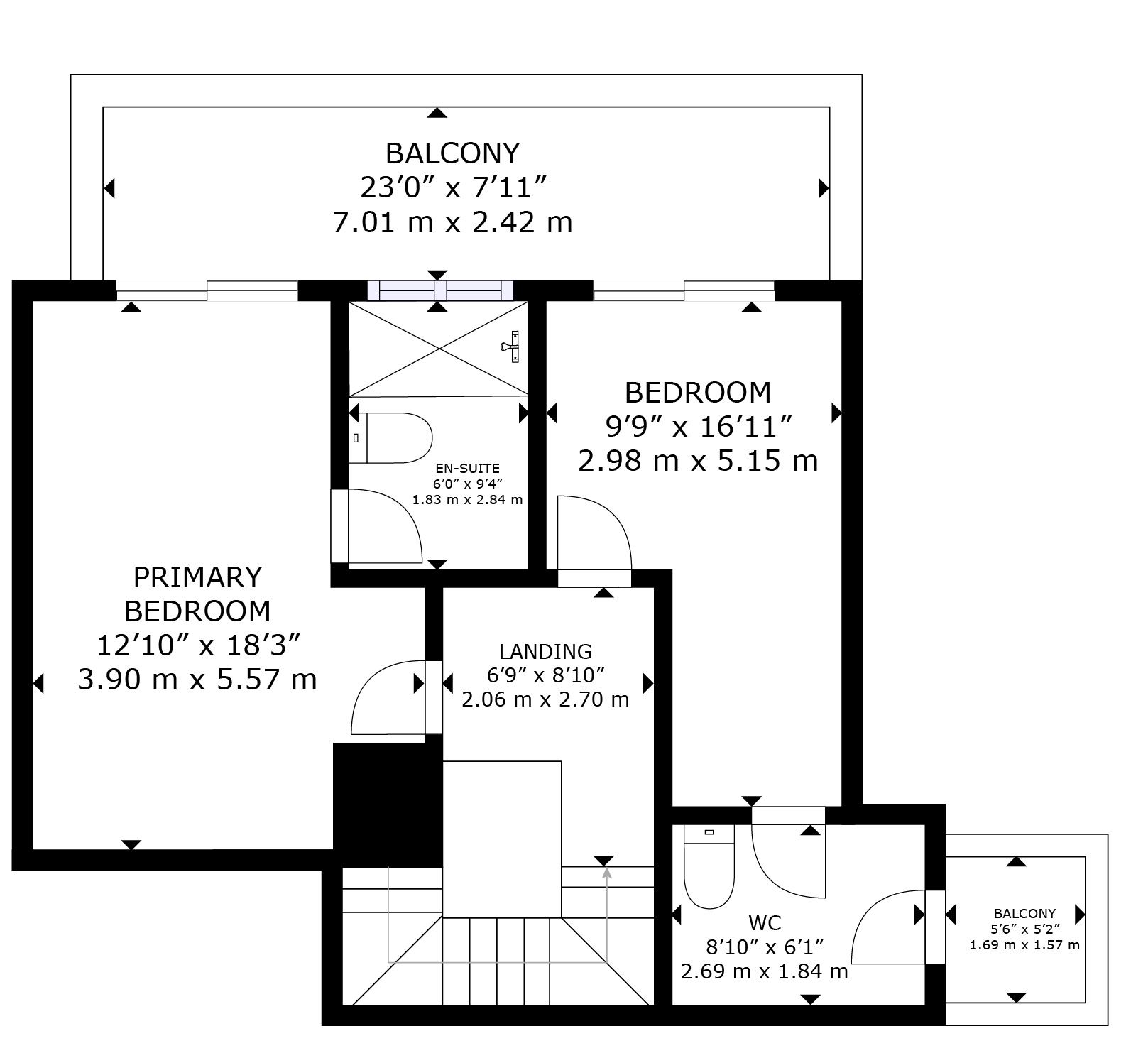 Infinity Blue Duplex Frontfloor-plans-1
